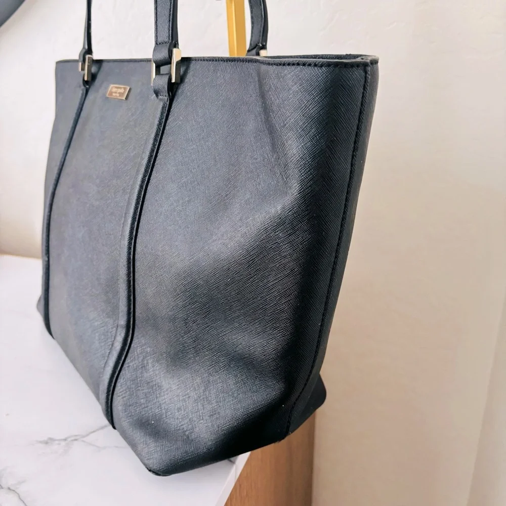 Kate Spade Black Saffiano Leather Tote Bag‎
